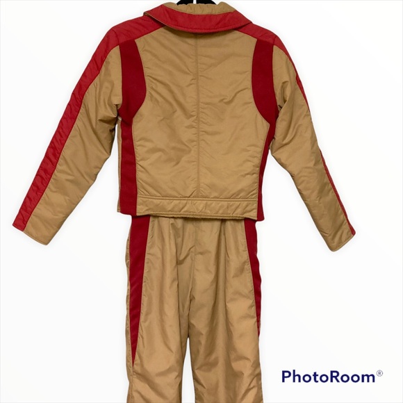 Sold ~~~Vintage 1970’s sportscaster ski snowsuit set jacket & bib detachable XS - Picture 3 of 16